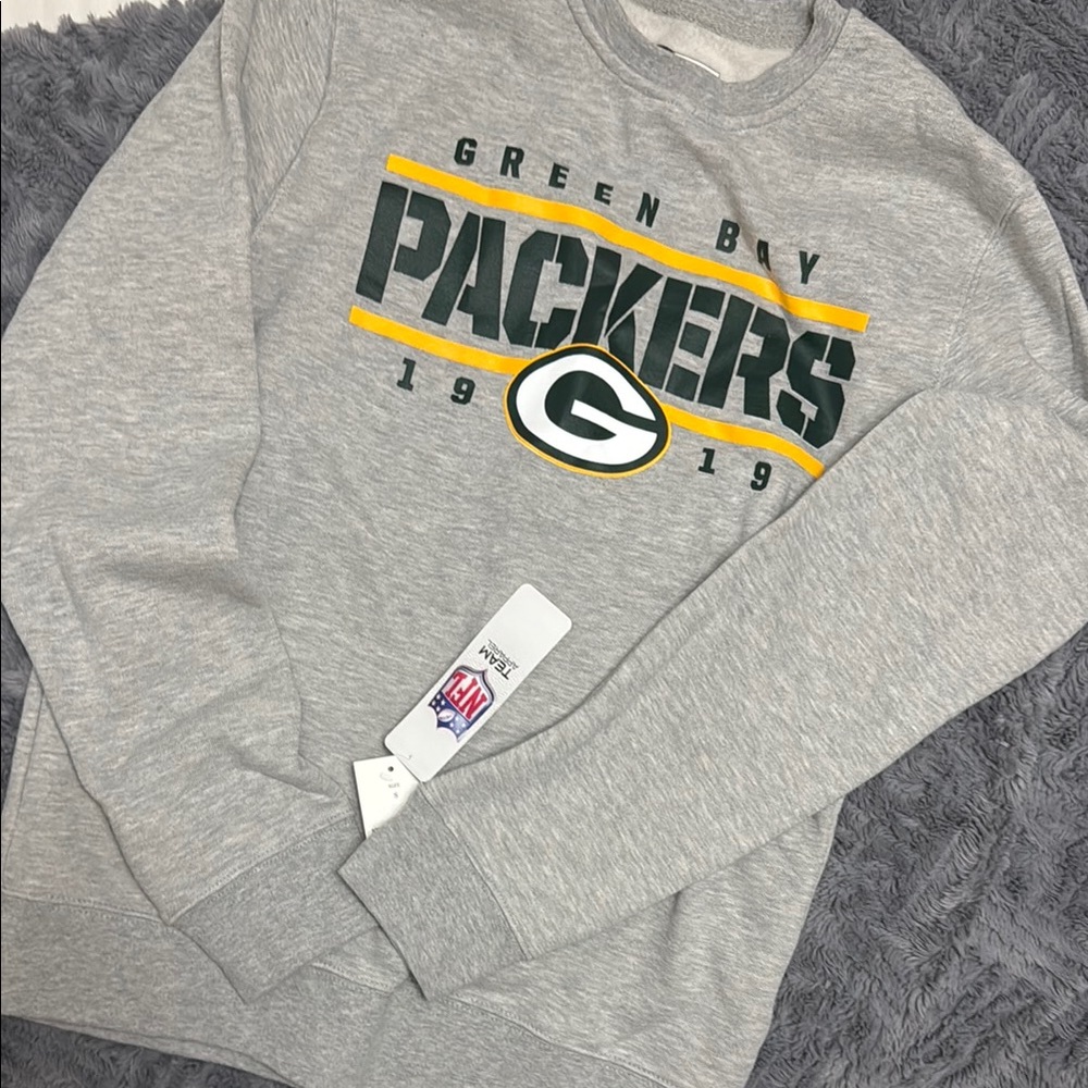 SOLD-NFL Green Bay Packers Gray Sweater